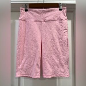 Mono B Pink Textured Women's Biker Shorts Size Large